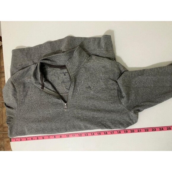Tommy Bahama Women's Grey Sweater 1/4 Zip Long Sleeve Pullover  XL (18-20) EUC - Picture 10 of 12